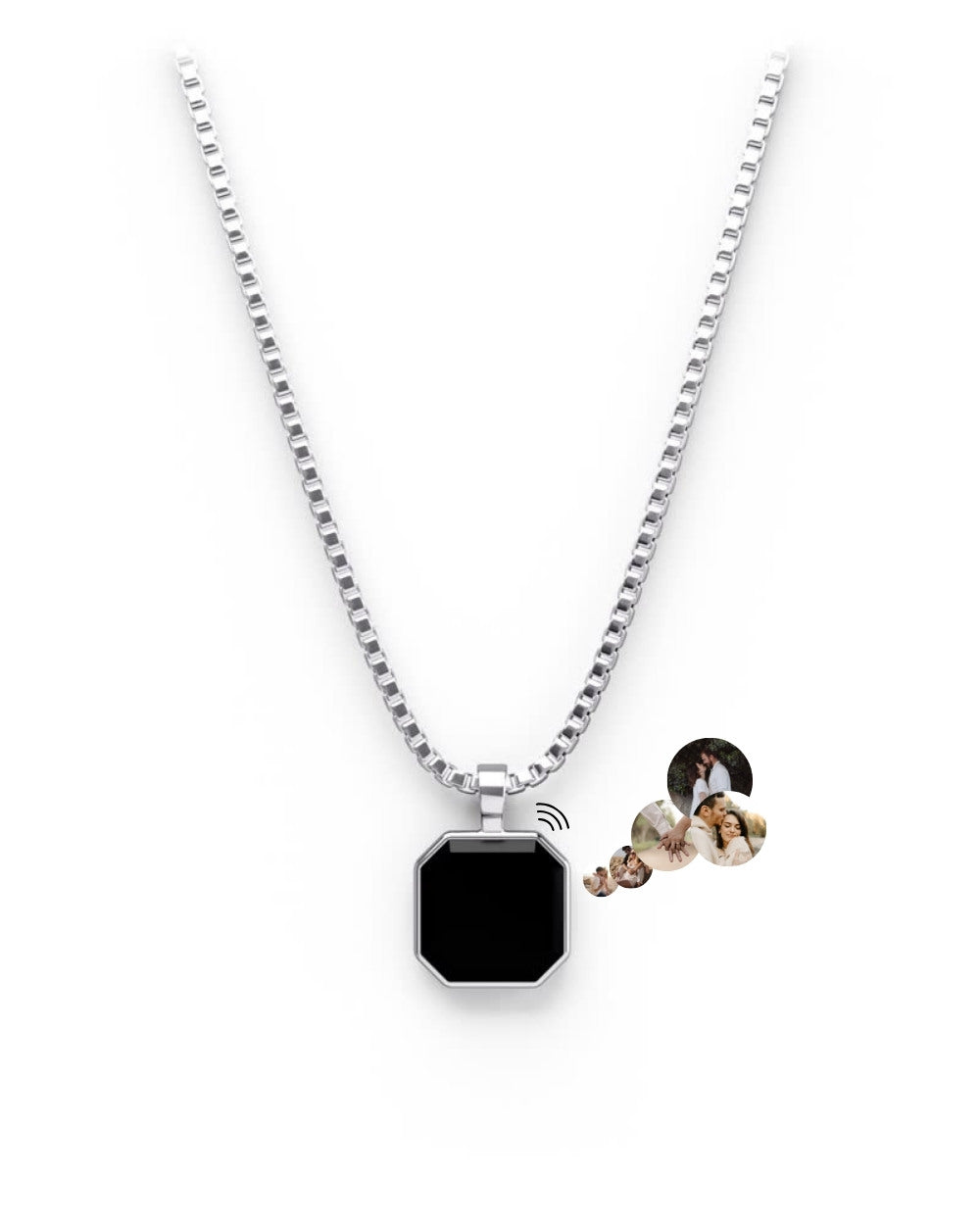 Classic Halskette - Onyx - Silber - Für Ihn