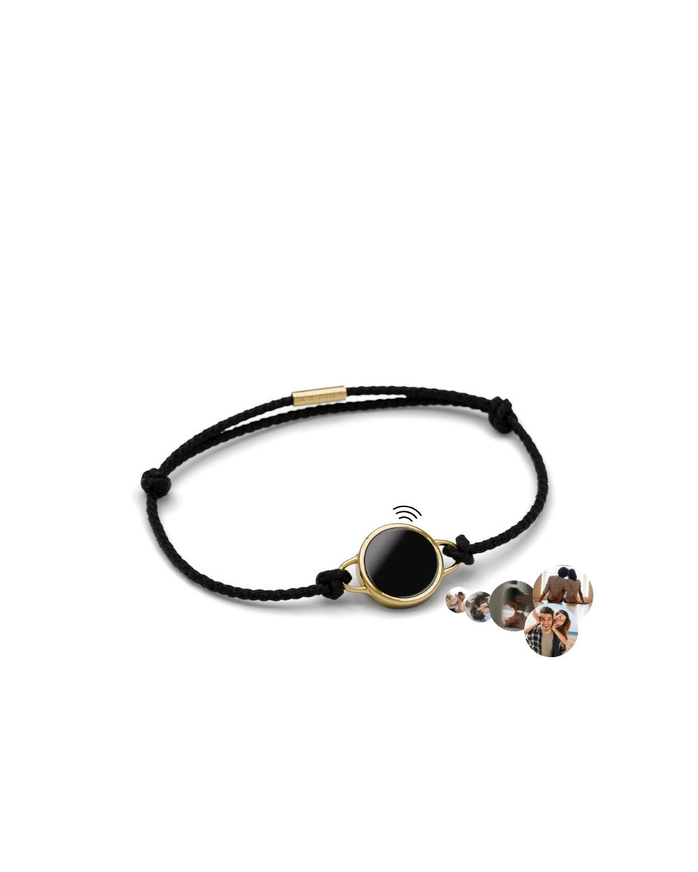 Lightness Stoffarmband - Onyx - Gold - Für Sie