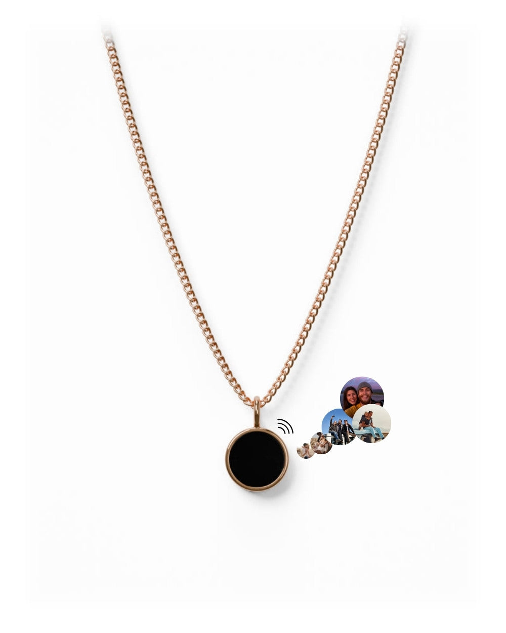 Lightness Halskette - Onyx - Rosegold - Für Sie
