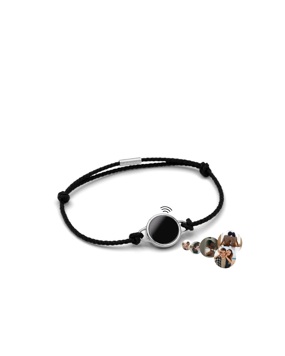 Lightness Stoffarmband - Onyx - Silber - Für Sie