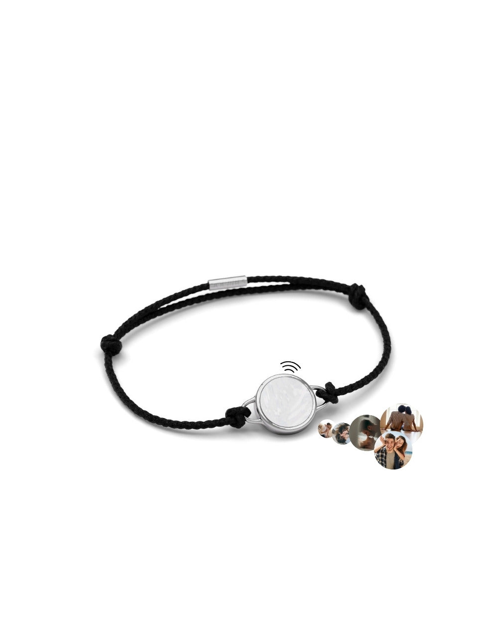 Lightness Stoffarmband - Perlmutt - Silber - Für Sie