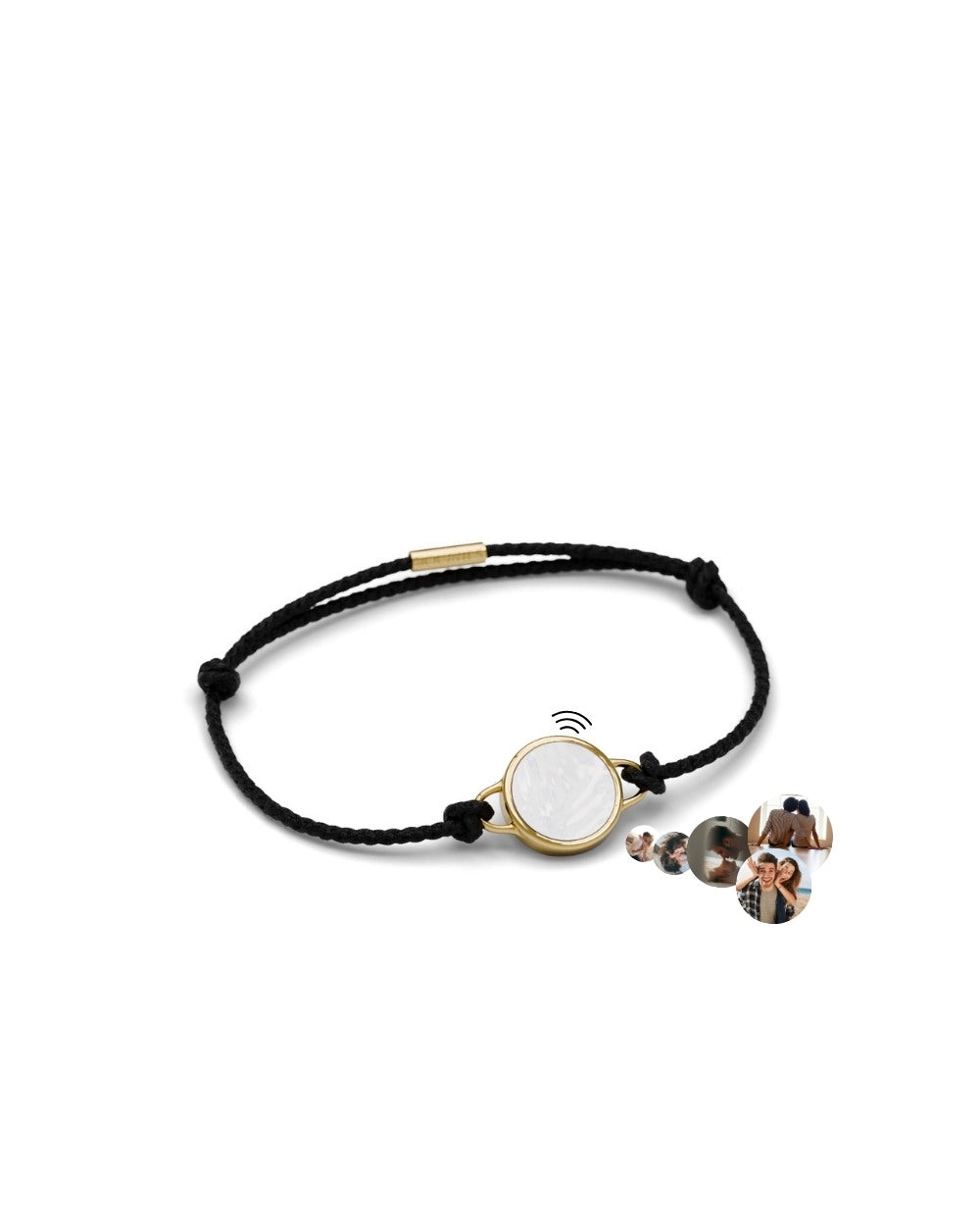 Lightness Stoffarmband - Perlmutt - Gold - Für Sie