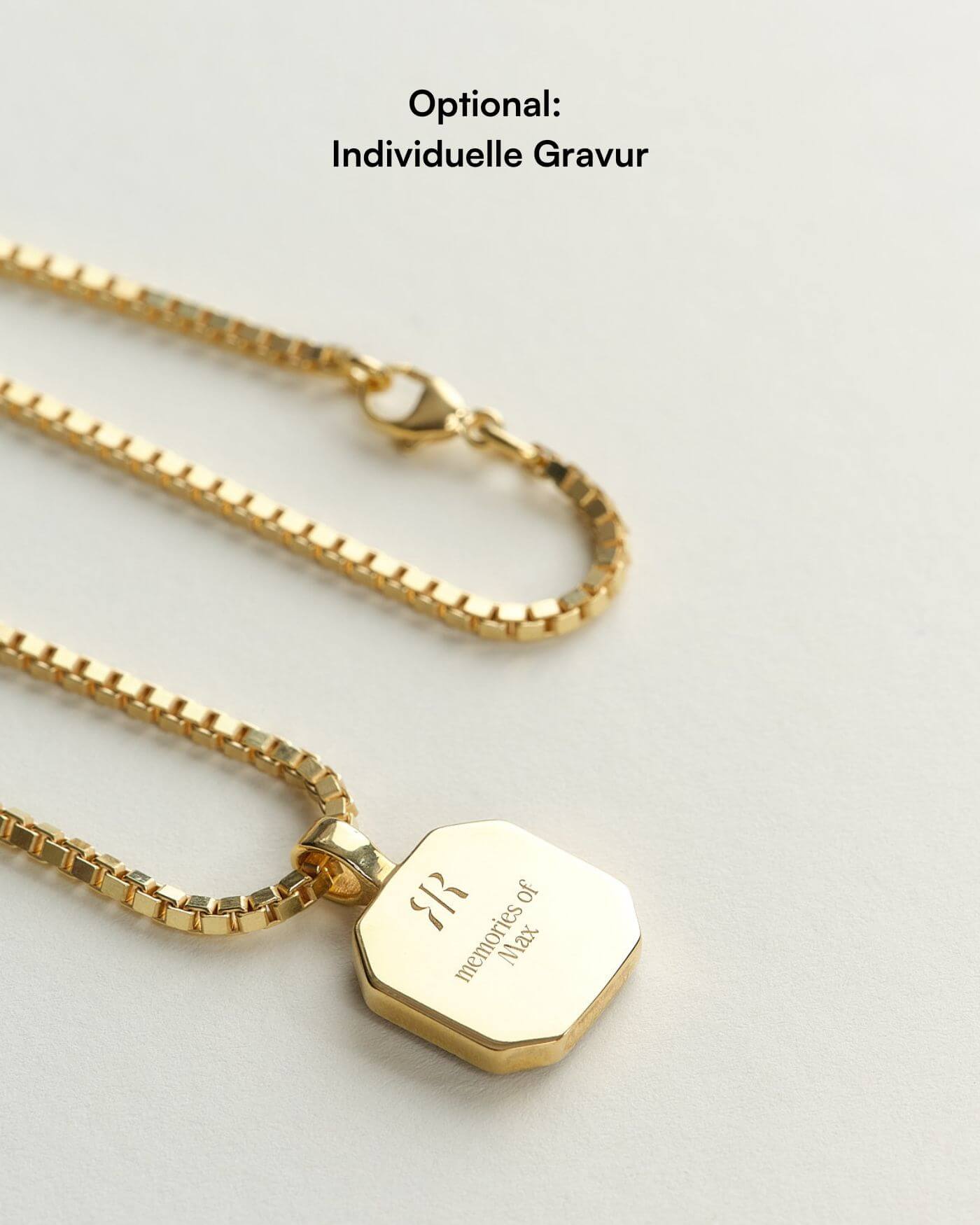 Halskette - Onyx - Gold - Für Ihn